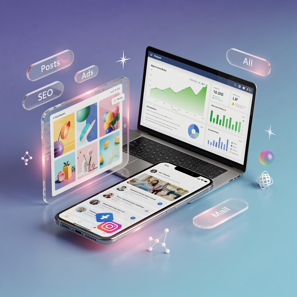 360° MarketingSuite – Social, Ads, SEO und Mail in einer Oberfläche