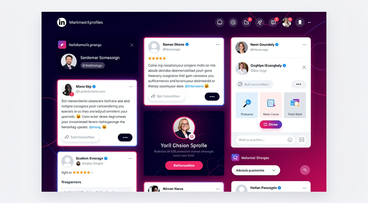 LinkedIn B2B Profil und Feed