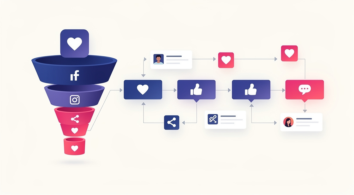 Social-Funnel: Touchpoints von Entdeckung bis Anfrage
