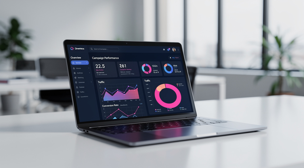 MarketingSuite360 Blog Übersicht auf Laptop